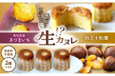 四万十和栗と西山金時の生カヌレ (添加物不使用) 栗カヌレ4個 焼き芋カヌレ4個 【和栗カフェ いちじゃもの】 [ATCB002]