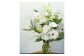 【3回定期便】生花花束 お供えM 初回花瓶付/花 ブーケ ホワイト 定期 毎月 生花 花 フラワー 【株式会社tomoni】 