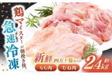 四万十鶏 おいしいとこ鶏 セット (もも肉 むね肉 計約2.4kg)【三栄ブロイラー販売株式会社】 [ATDP001] 冷凍 小分け 鶏肉 モモ もも 胸 むね 肉