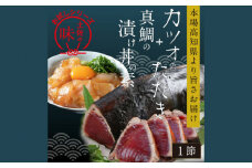 【訳あり】カツオたたき1節 約180g (タレ 塩つき) + 真鯛漬け丼の素 約80g×1パック 【興洋フリーズ株式会社】 [ATBX035] 訳あり 不揃い 規格外 訳アリ ワケあり