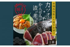 【訳あり】カツオたたき1節 約180g (タレ 塩つき) + かんぱち漬け丼の素 約80g×1パック 【興洋フリーズ株式会社】 [ATBX037] 訳あり 不揃い 規格外