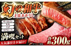土佐あかうし 満喫セット　サーロイン・もも・うで・リブロース 各300g 計1.2kg / 国産 高知 和牛 牛肉 にく 肉 和牛 ステーキ　【株式会社Dorago】 [ATAM044]
