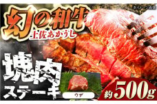 土佐あかうし 塊肉ステーキ 約500g（うで）【株式会社Dorago】 [ATAM047] 和牛 国産和牛 高知県産 高知市 お肉 牛肉 スピード発送 配送 最速 最短 すぐ届く