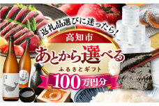 【あとから選べる】高知市ふるさとギフト 100万円分/ かつおのたたき 日本酒 海苔 スイーツ パン 海鮮 かつお 牛肉 ケーキ アイス トイレットペーパー ティッシュ カタログ カタログギフト あとから選べるカタログ ギフト 定期便 高知 [ATZX011]