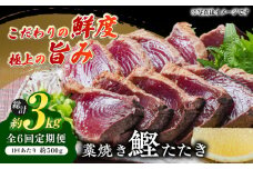 【6回定期便】明神水産 藁焼き鰹 (カツオ) たたき 中2節 (約500g) セット 総計約3kg 【株式会社 四国健商】 [ATAF135] かつおのたたき カツオのたたき 鰹のたたき 戻り鰹 おすすめ 藁焼き わら焼き わらやき