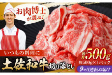 【9回定期便】高知県産 土佐和牛 切り落とし 炒め物 すき焼き用 約500g 総計約4.5kg 牛肉 切落しすきやき 国産 【(有)山重食肉】 [ATAP101]