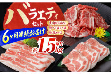 【6回定期便】お肉の定期便 バラエティセット (6ヵ月) 総計約9kg 国産 牛肉 切り落とし 豚肉 バラ スライス 【(有)山重食肉】 [ATAP116]