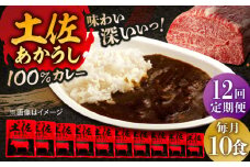 【12回定期便】高知土佐あかうしビーフカレー 10食セット/ レトルト カレー あか牛 土佐あかうし 牛肉 牛カレー 保存食 常備 人気 おすすめ 高知市 【株式会社 四国健商】 [ATAF139]