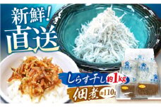 しらす干し（約1kg）と佃煮（約110g）セット/森国商店 浜で瞬時に釜出し 高知のしらす【グレイジア株式会社】 [ATAC486]