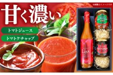 トマトジュース500ml×1本 ＆ トマトケチャップ250g×2本 / 贅沢トマトセット トマト ジュース ケチャップ 調味料 【株式会社　堀】 [ATDA002]