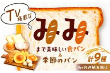 【6回定期便】 コミベーカリー 季節のパンおまかせセット （9種入） / 高知 コミ パン 食パン 菓子パン 季節 おまかせ セット 詰め合わせ 【株式会社こみベーカリー】 [ATBN002]