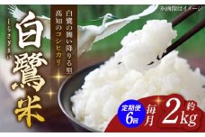 【6回定期便】 新米 R7年度産 農薬節減！  白鷺米 コシヒカリ 各約2kg 合計約12kg / 高知 米 お米 精米 　【津ノ宮農園】 [ATBV011]