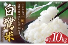 【先行予約】 農薬節減！ R7年度産 白鷺米 コシヒカリ 約10kg ＜2025年9月〜発送＞ / 高知 米 お米 精米　【津ノ宮農園】 [ATBV020]