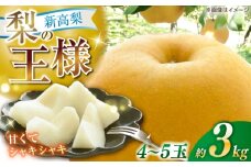 【先行予約】 新高梨 約3kg（4〜5玉） 〈2025年9月20日〜10月末発送〉 / 高知 針木 新高梨 梨 和梨 果物 フルーツ デザート 【川渕果樹園】 [ATHX002]