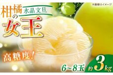 【先行予約】 水晶文旦 約3kg（6〜8玉） 〈2025年12月20日〜1月末発送〉 / 高知 文旦 果物 柑橘 フルーツ デザート 【川渕果樹園】 [ATHX003]