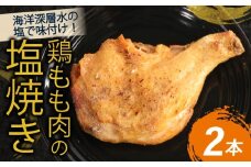室戸の恵み！海洋深層水の塩で味付け！初音の鶏もも肉の塩焼き【２本】鶏モモ 肉料理 人気 簡単調理 骨付き肉 骨付鳥 イベント クリスマス パーティー