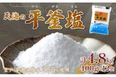 室戸海洋深層水１００％の国産塩！「天海（あまみ）の平釜塩」４００ｇ×１２袋セット  しお 塩 調味料 海 天然