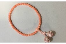 子供用　ピンク珊瑚の片手数珠（女の子用）