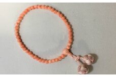 子供用　ピンク珊瑚の片手数珠（女の子用）