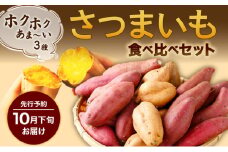 【先行予約】さつまいも食べ比べセット ３種類 合計3kg 詰め合わせ (金時さつまいも・紅はるか・シルクスイート・紫芋・フルーツこがね・ハロウィンスイート・土佐紅・みついも・紅まさり) サツマイモ さつま芋 焼き芋 やきいも 6000円 野菜