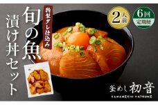 板前特製たれ仕込み！初音の旬の魚の漬け丼セット【６回定期便】 漬け丼 海鮮丼 漬け魚 惣菜 おつまみ サラダ 簡単調理 魚介類 6ヶ月 定期便 冷凍 送料無料 hn078 頒布会