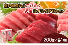 こだわりの天然ミナミマグロセット　ミナミマグロ中トロ赤身各1柵