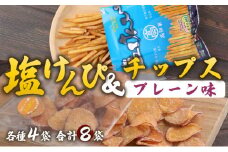 塩けんぴ＆さつまいもチップス（プレーン味）　計６６０ｇ　計８袋