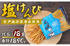塩けんぴ18袋 小分け セット （105g×18袋)　【室戸海洋深層水使用】 サツマイモ スイーツ さつまいも スイーツ 芋けんぴ かりんとう いもけんぴ 和菓子 お菓子 揚げ菓子 お茶うけ おつまみ 10000円 1万円 ご当地 国産 室戸市 送料無料 rk032