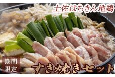 【先行予約】1月2月限定！土佐はちきん地鶏と葉ニンニクのすき焼きセット（2～3人前）