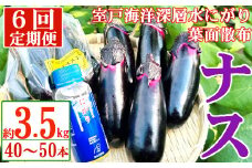 【定期便6回発送】農家直送　土佐の美味茄子の新鮮ナス　３．５kg（室戸海洋深層水にがり使用） 野菜 なす ナス 常温 小袋 国産 夏野菜 茄子 小分け 旬 69000円 高知 頒布会