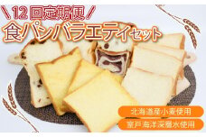 12回定期便 食パンバラエティセット【室戸海洋深層水仕込み】4斤×12回 食パン ぱん 朝食 ギフト 定期便 人気 食事パン おやつ レーズン ぶどう ドライフルーツ かぼちゃ あんこ セット バラエティ 頒布会