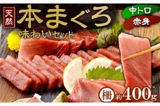 まぐろの王様！ 天然本まぐろ 味わいセット ４００ｇ サク 柵 スライス 切落し セット 天然 天然まぐろ 天然マグロ まぐろ 中トロ 赤身 鮪 刺身 お刺身 食べ比べ  高知 室戸 冷凍 小分け 便利