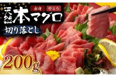天然本マグロ 中トロ 赤身 切り落とし 200g 小分け(100g×2パック) 訳あり マグロ 刺身 カルパッチョ まぐろ丼 まぐろ漬け丼 魚 惣菜 海鮮丼 魚介類 食べきりサイズ 父の日 冷凍 不揃い クロマグロ 黒マグロ