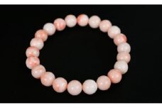 ピンクサンゴ 丸玉ブレスレット [大サイズ玉] アクセサリー ブレスレット ジュエリー 珊瑚 