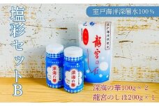 塩彩セットB  計400g 小分け 調味料 塩 塩分 熱中症対策 海洋深層水使用 天日塩 国産 結晶 うまみ バーベキュー BBQ キャンプ グランピング おにぎり 天ぷら フライドポテト