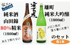 8.-（12）安芸虎純米酒山田錦80％・安芸虎雄町純米大吟醸 セット　1,800ml