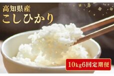 【令和7年産】 米 こしひかり 10kg 定期便 6ヶ月 計 60kg お米 白米 精米 新米 コシヒカリ 産地直送 ごはん ご飯 高知県産 弁当 おにぎり 料理 高知県安芸市