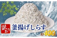 訳あり 釜揚げしらす 約400g しらす 冷凍 大容量 惣菜 便利 弁当 晩ごはん 白州 白子魚介類 魚介類 海鮮 わけあり 小魚 魚 鮮魚 グルメ 人気 海の幸 ふりかけ ちりめん しらすご飯 国産 じゃこ しらす丼 人気 塩分控えめ 減塩 安芸市 高知県