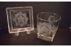 坂本龍馬　家紋グラスセット（3）【コップ 食器 日用品 ガラス 竜馬 坂本竜馬 ギフト 人気 おすすめ  高知県 南国市】