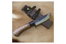 晶之作 土佐鍛ソロキャンプ剣鉈 三色陽炎 黒槌目 ダマスカス15層青2鋼 黒ツバ | ナイフ キャンプ アウトドア 打刃物 土佐 鉈 剣鉈 なた 職人 山林 狩猟 熊 刃物 薪割り ハンドメイド 釣り 伝統 工芸 高知県 南国市
