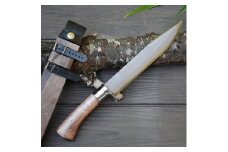 土佐鍛剣鉈 夏霞7寸 【ステンツバ輪】ダマスカス15層青2鋼(7+青2+7) 樫オイルステン柄【ナイフ アウトドア キャンプ グッズ 人気 おすすめ  高知県 南国市】