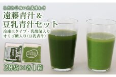 遠藤青汁と豆乳青汁 【生】 冷凍 各28袋×2種セット 計5.6kg( 100g × 56袋 ) | 健康 美容 乳酸菌 国産 ケール ビタミン ミネラル 食物繊維 冷凍 ロングセラー お試し青汁 遠藤青汁 新鮮 高知県 南国市