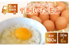 【定期便6回】平飼い卵 30個入り (10個×3パック) | たまごのおくだ 卵 タマゴ 鶏卵 たまごかけごはん TKG オムレツ 卵かけご飯 たまご焼き おいしい 人気 おすすめ  高知県 南国市