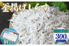 【定期便12回】釜揚げしらす 300g（300g×1パック）|しらす干し 釜揚げ ごはん 丼 パスタ 魚 料理 高知県 南国市 シラス しらす ちりめん じゃこ かちり 小魚 魚貝 魚貝類 しらす シラス 海鮮 しらす丼 シラス丼 ふるさと納税しらすしらす おすすめ 高知産しらす 高知県産しらす 米 こめ コメ に合う