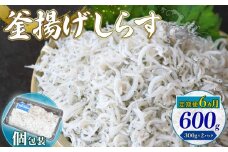 【定期便6回】釜揚げしらす 600g（300g×2パック）|しらす干し 釜揚げ ごはん 丼 パスタ 魚 料理 高知県 南国市 シラス しらす ちりめん じゃこ かちり 小魚 魚貝 魚貝類 しらす シラス 海鮮 しらす丼 シラス丼 ふるさと納税しらすしらす おすすめ 高知産しらす 高知県産しらす 米 こめ コメ に合う