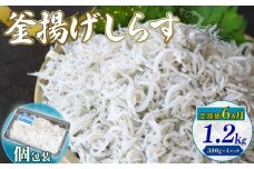 【定期便6回】釜揚げしらす 1.2kg（300g×4パック）|しらす干し 釜揚げ ごはん 丼 パスタ 魚 料理 高知県 南国市 シラス しらす ちりめん じゃこ かちり 小魚 魚貝 魚貝類 しらす シラス 海鮮 しらす丼 シラス丼 ふるさと納税しらすしらす おすすめ 高知産しらす 高知県産しらす 米 こめ コメ に合う