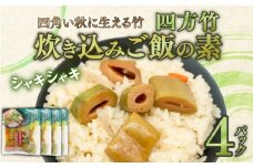 四方竹 炊き込みご飯の素 175g×4パック シャキシャキ 食感 珍味 季節 特産 珍しい 柔らか 筍 タケノコ 竹の子 炊き込みご飯 高知県 南国市