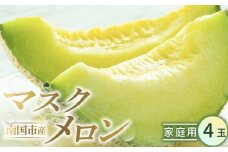 家庭用 メロン 4玉 | マスクメロン 4個 フルーツ 果物 厳選 高級 青肉メロン 人気 デザート ギフト プレゼント 贈り物 くだもの 旬 お取り寄せ 訳アリメロン 甘い 青肉 メロン 高糖度メロン 訳あり 産地直送メロン 訳ありメロン 万円 高知県 南国市