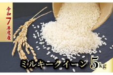 令和7年度 ミルキークイーン 5キロ 数量限定 米 コメ 減農薬栽培 お米 精米 早場米 新米 ご飯 おにぎり こめ 白米 低化学肥料 高知県 南国市