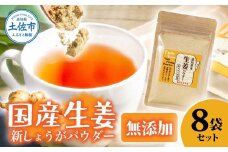 お手軽ヘルシー 高知県産しょうがパウダー 新ショウガ 30g×8袋セット 生姜パウダー 国産 しょうが ショウガ 粉末しょうが 野菜パウダー 料理 お菓子づくり 健康